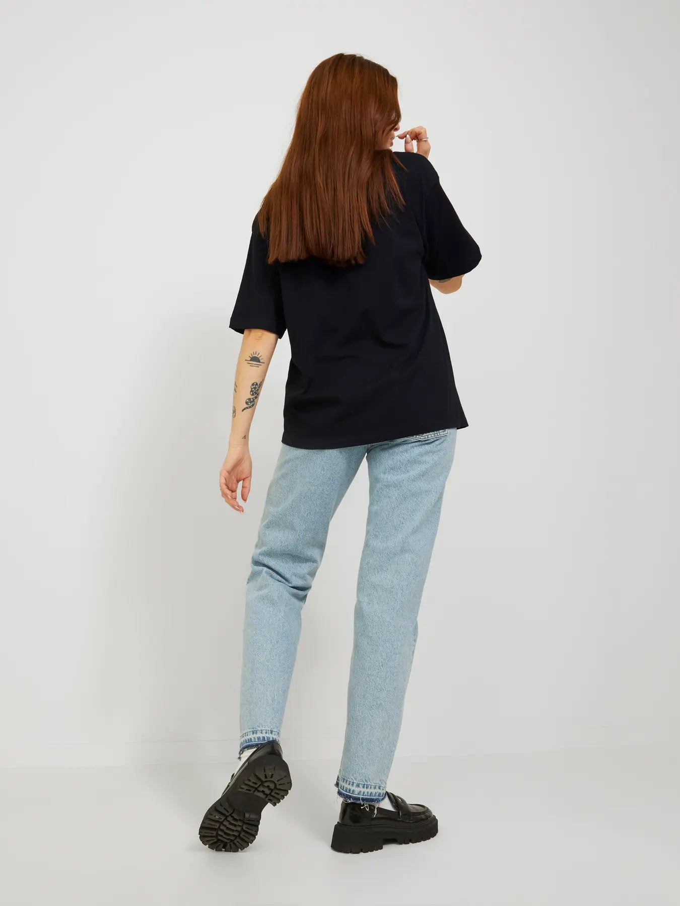 JXANDREA LOOSE LOGO TEE - T-shirt basic - col. nero