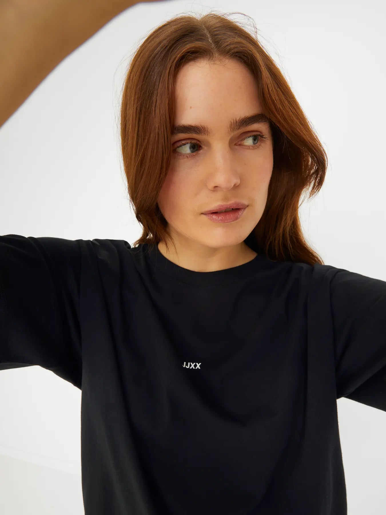 JXANDREA LOOSE LOGO TEE - T-shirt basic - col. nero