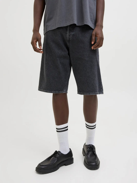 JACK & JONES SHORTS IN JEANS EXTRA BAGGY - col. Nero