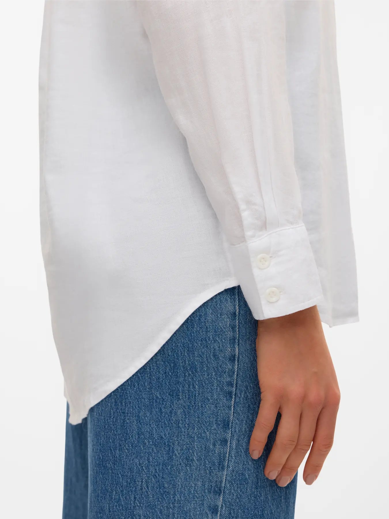 VERO MODA Camicia in lino da donna 'VMLINN' - col. Bianco