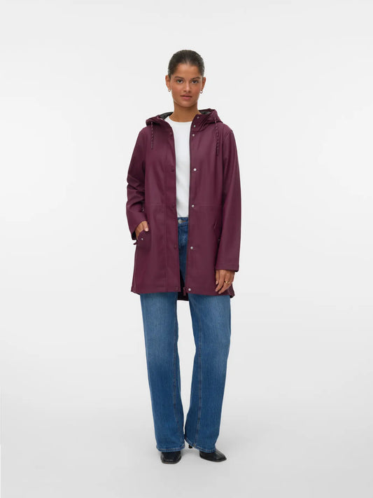 Vero Moda - Parka Impermeabile - Col. bordeaux