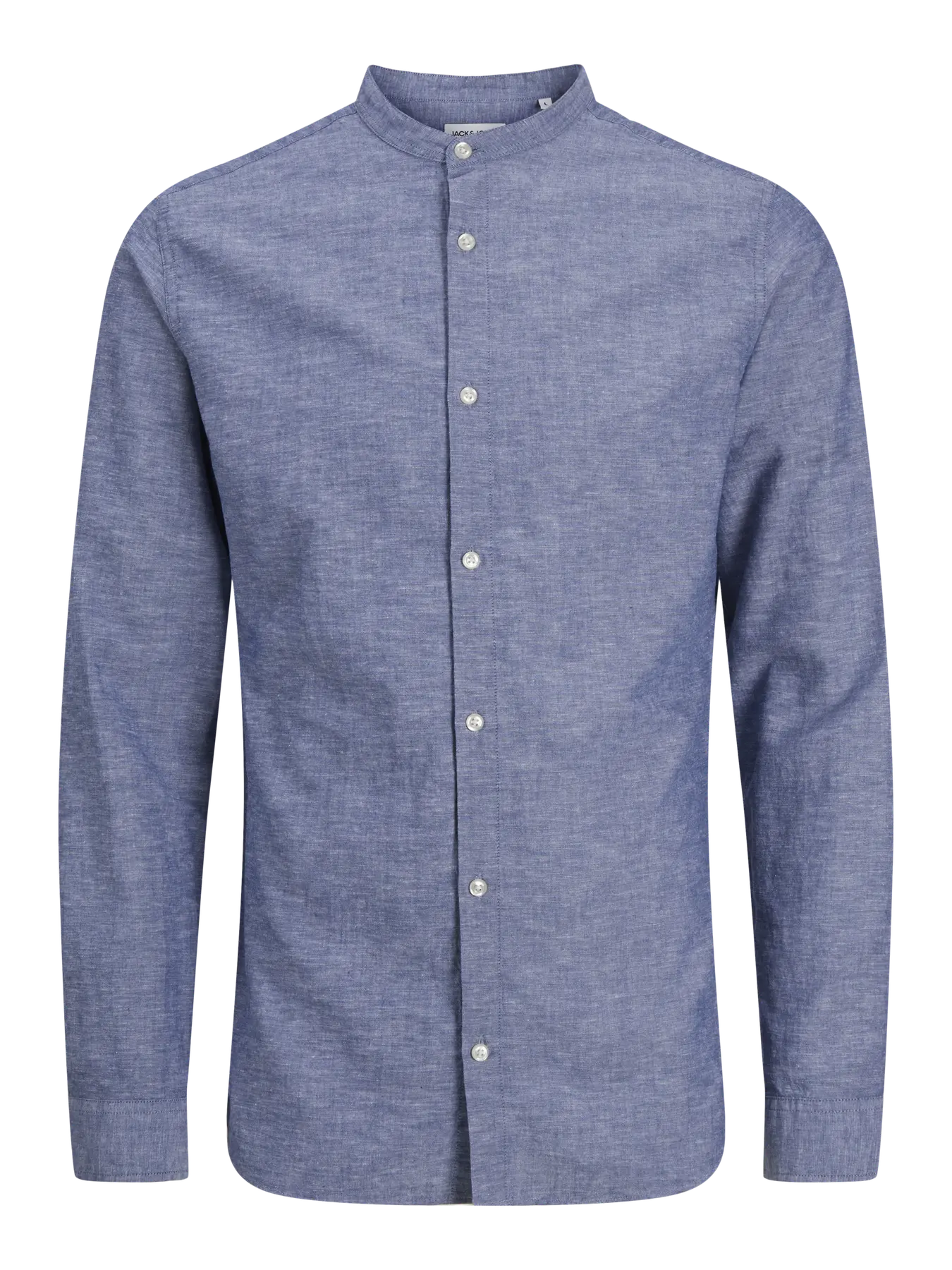 JACK & JONES CAMICIA COREANA IN MISTO LINO - Col. Denim