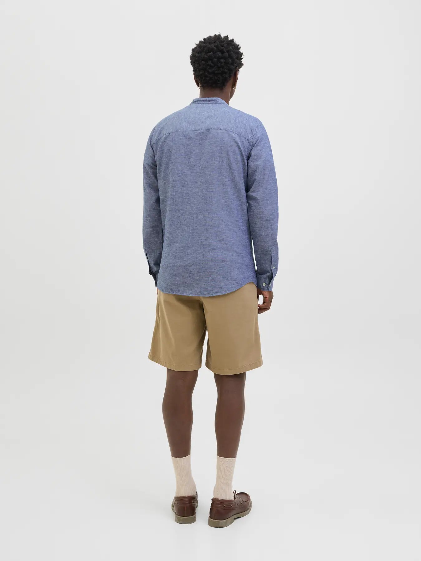 JACK & JONES CAMICIA COREANA IN MISTO LINO - Col. Denim