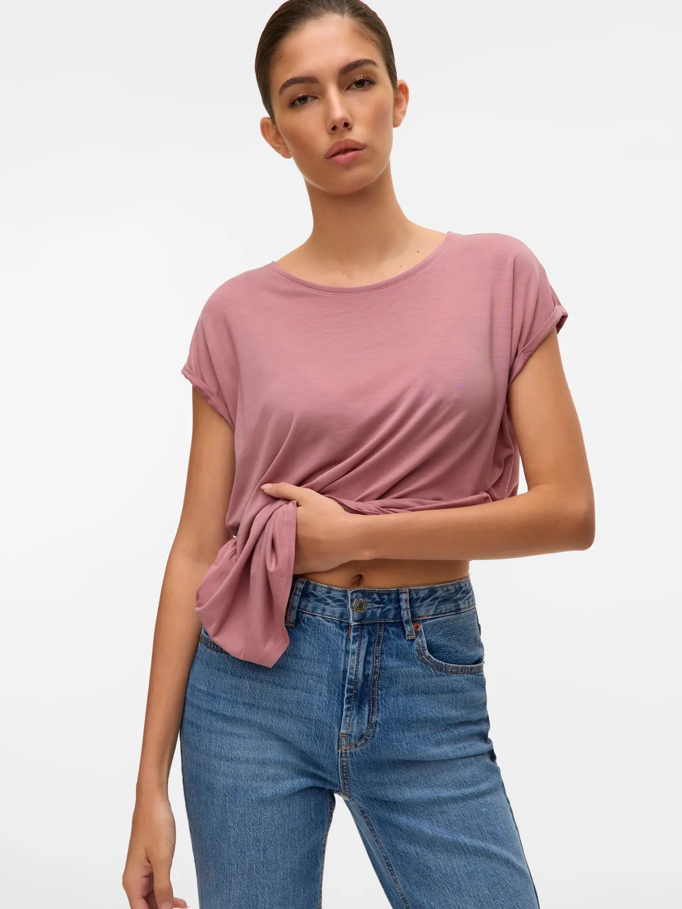 Vero Moda - T-shirt basic VMAVA - col. rosa