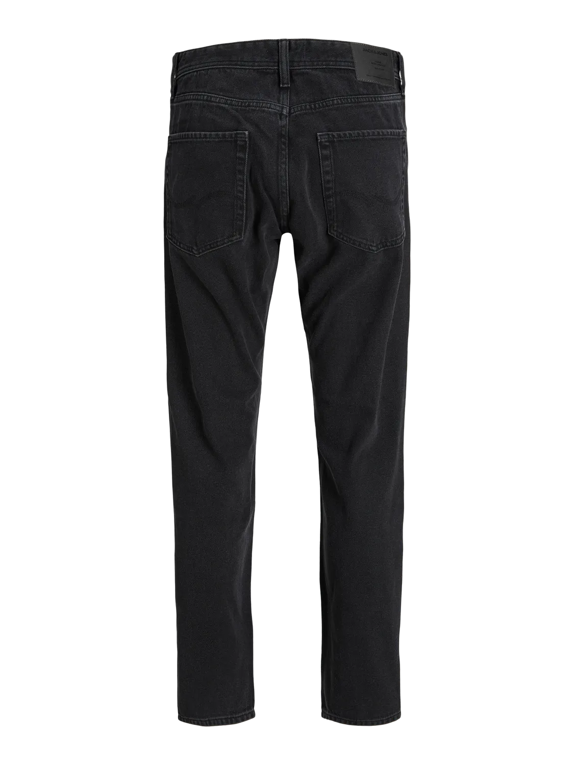 RELAXED FIT BLACK JEANS SENZA STRAPPI