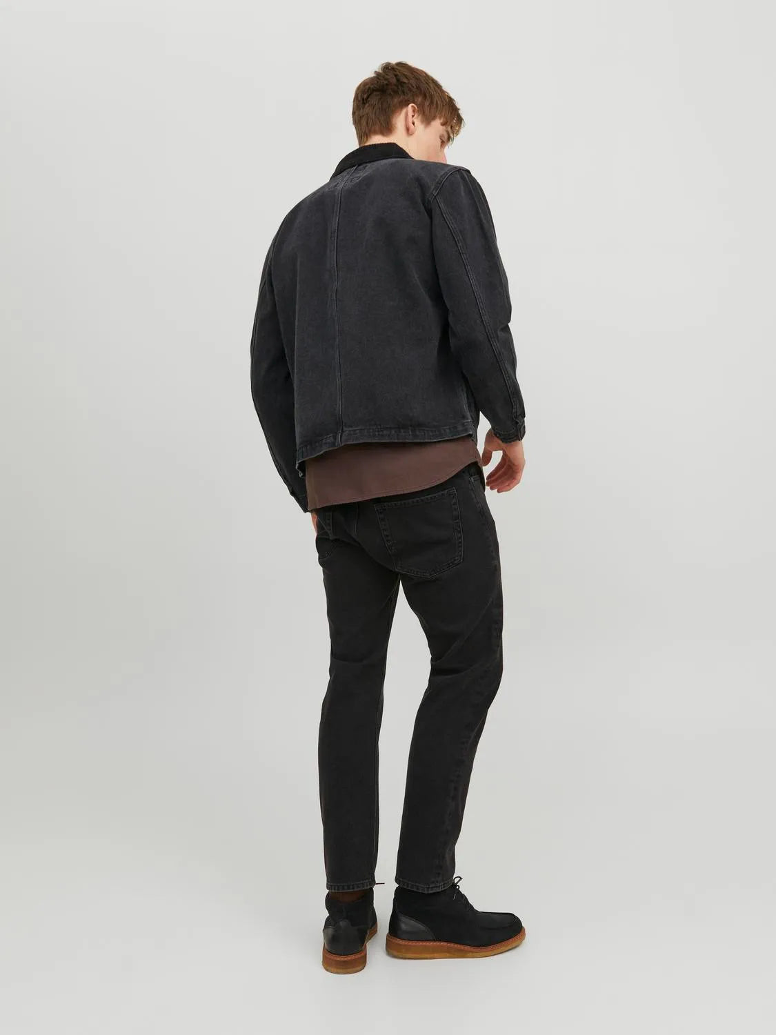 RELAXED FIT BLACK JEANS SENZA STRAPPI