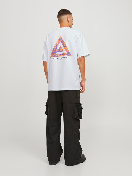 JACK & JONES T-SHIRT TRIANGLE - Col. Bianco