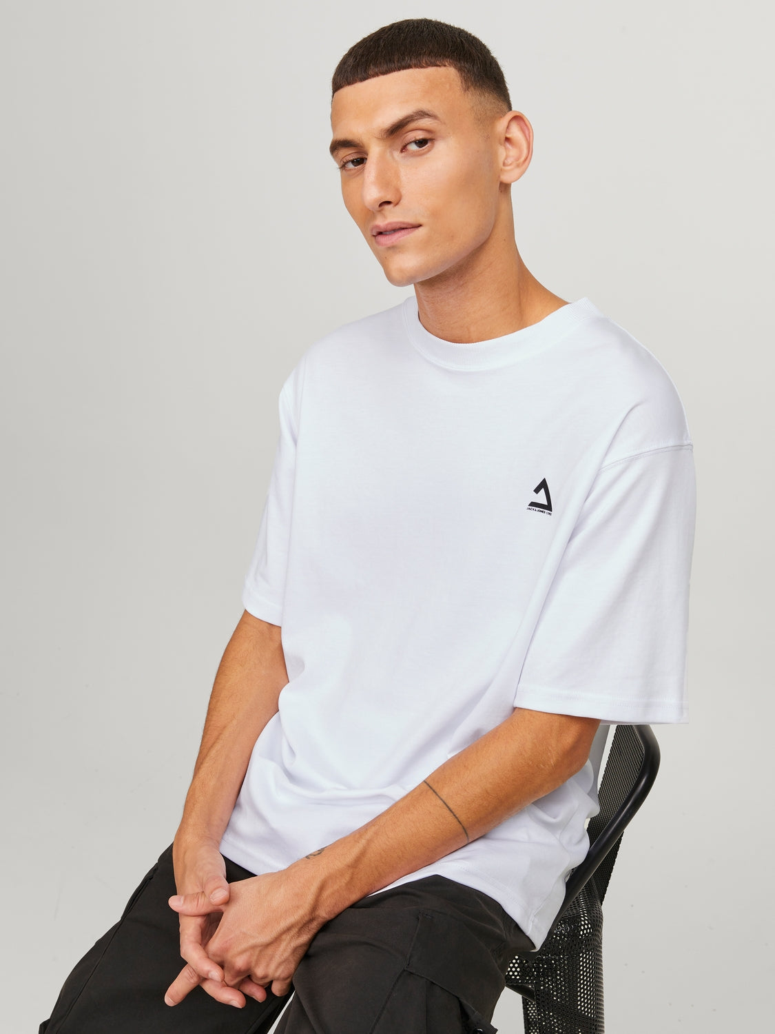 JACK & JONES T-SHIRT TRIANGLE - Col. Bianco