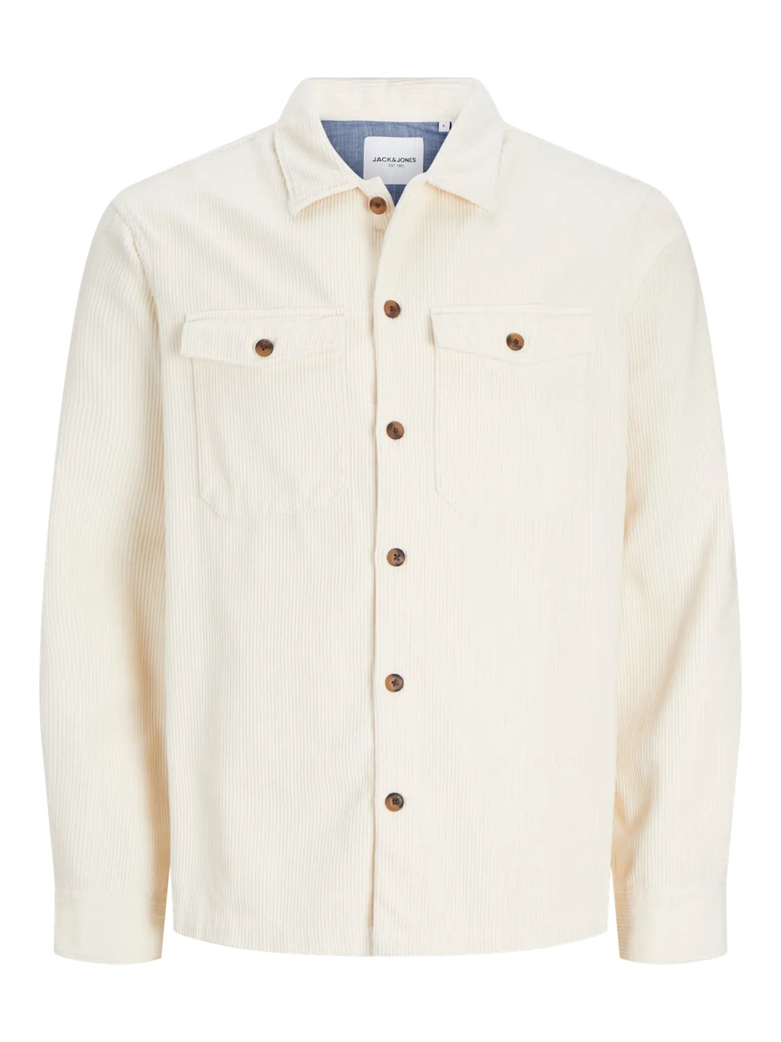 JACK & JONES GIACCA CAMICIA IN VELLUTO - Col. Panna