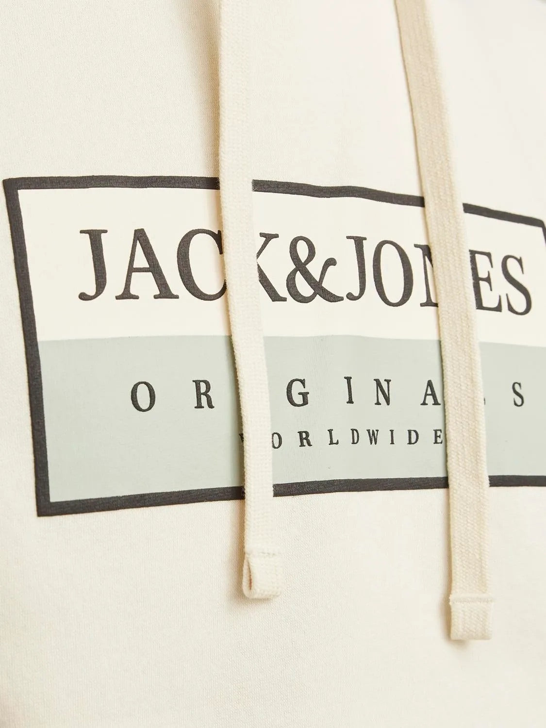 JACK & JONES FELPA CON CAPPUCCIO "ORIGINALS" - Col. Panna