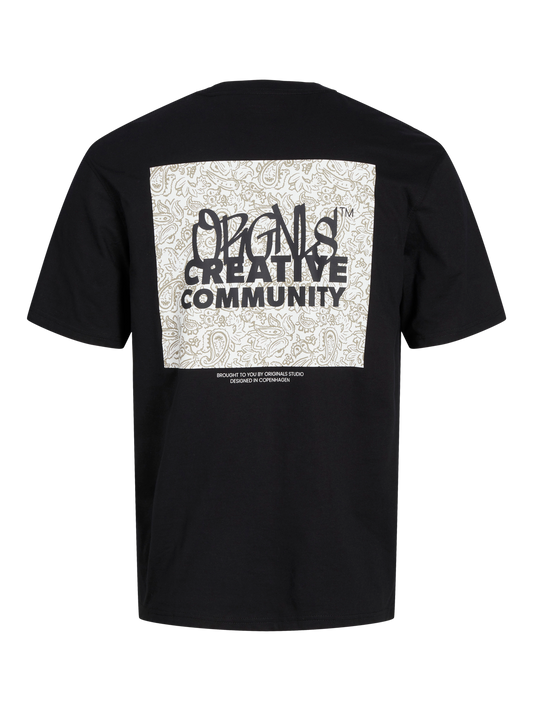 JACK & JONES T-SHIRT CREATIVE - Col. nero