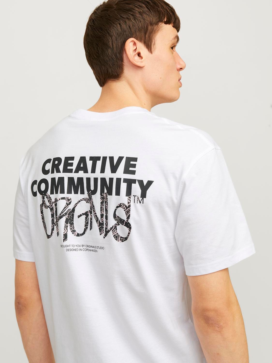 JACK & JONES T-SHIRT CREATIVE - Col. bianco