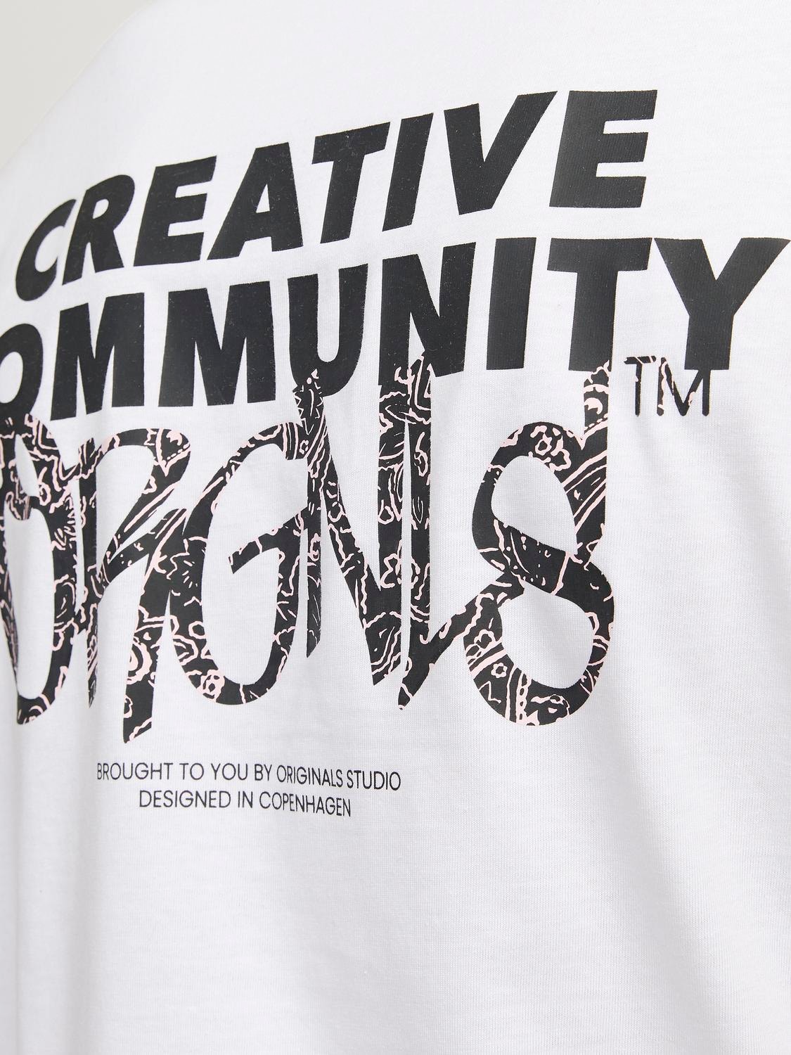 JACK & JONES T-SHIRT CREATIVE - Col. bianco