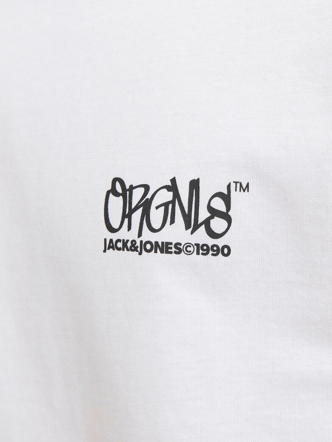 JACK & JONES T-SHIRT CREATIVE - Col. bianco