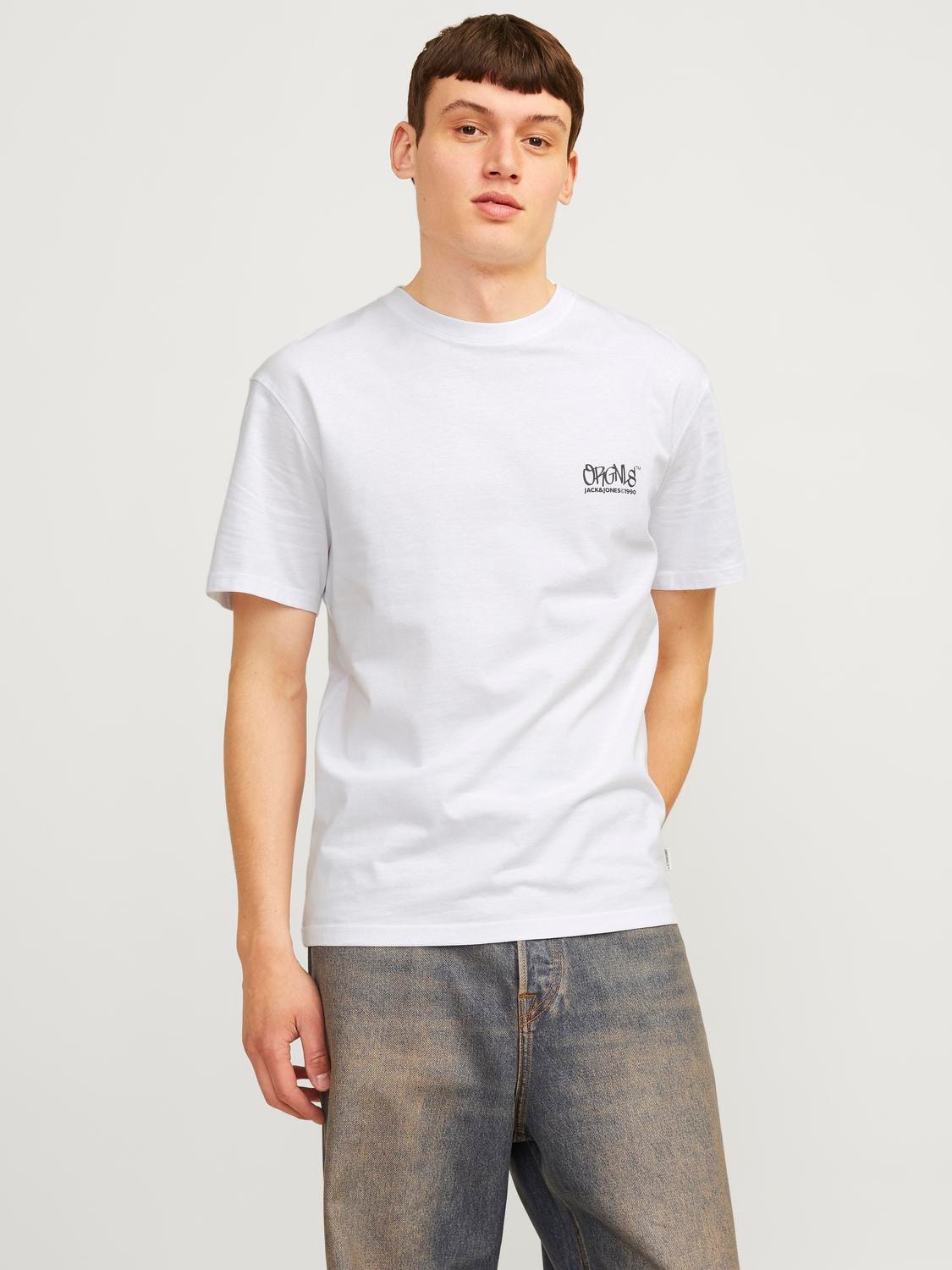 JACK & JONES T-SHIRT CREATIVE - Col. bianco