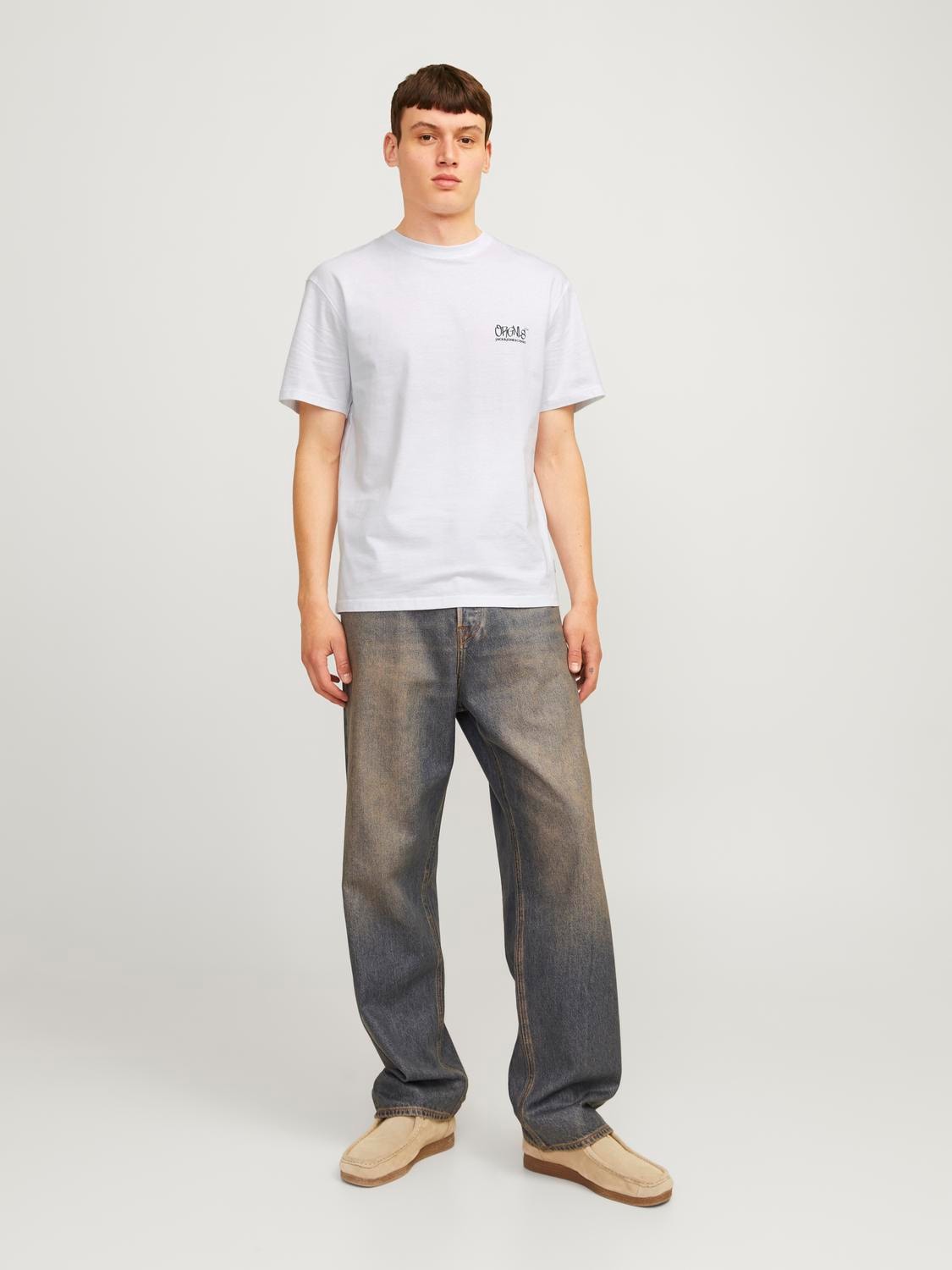 JACK & JONES T-SHIRT CREATIVE - Col. bianco