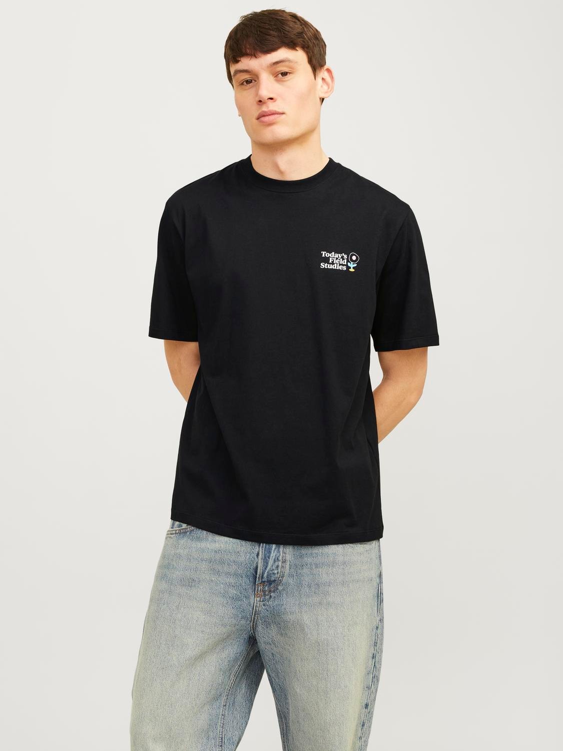 JACK & JONES T-SHIRT LOCAL CONNECTIONS - Col. nero