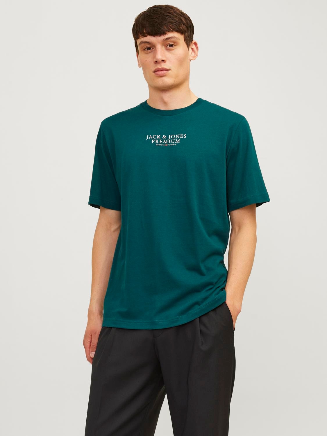 JACK & JONES T-SHIRT ORIGINALS PREMIUM - Col. Verde