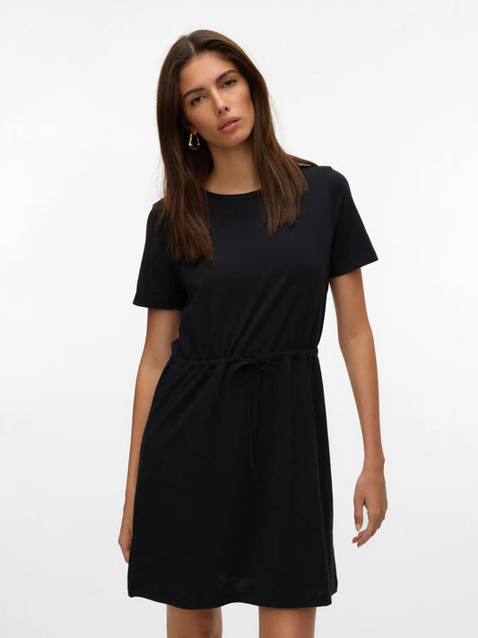 Vero Moda - "LUNA" vestito corto allacciato in vita - col. nero