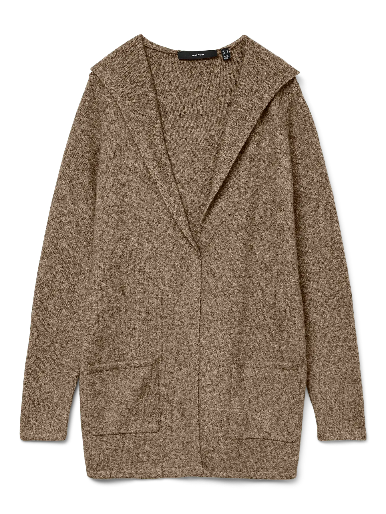 Vero Moda - Cardigan Open Hood 'VMDOFFY' - Sepia