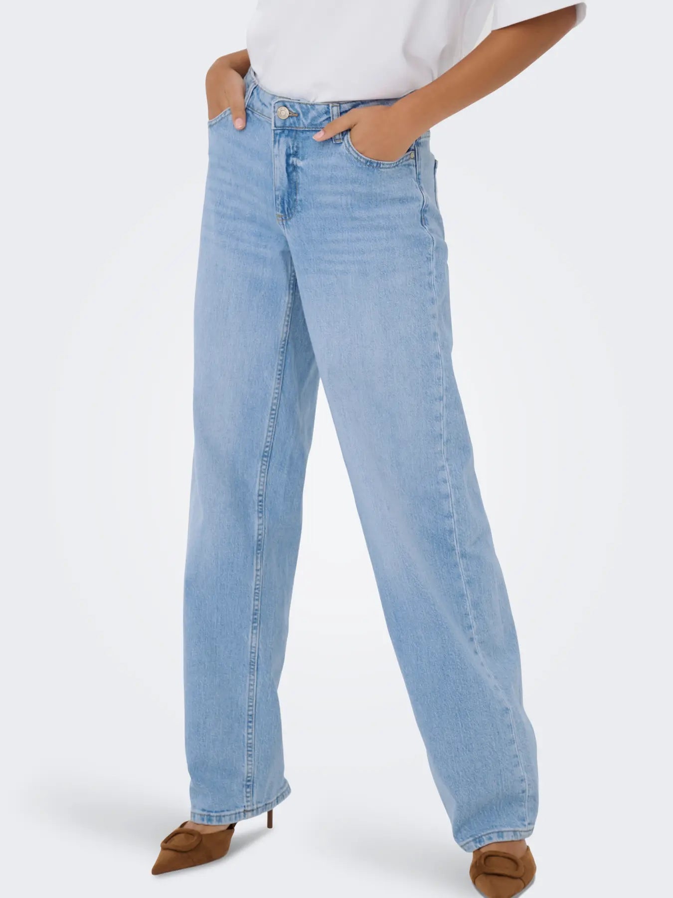 JDY Vita bassa Straight fit jeans - light denim