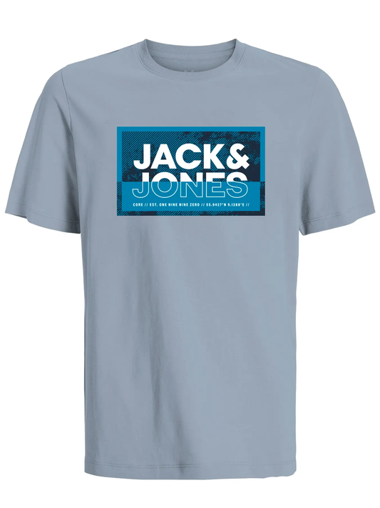 JACK & JONES JUNIOR T-SHIRT CON LOGO - Col. azzurro