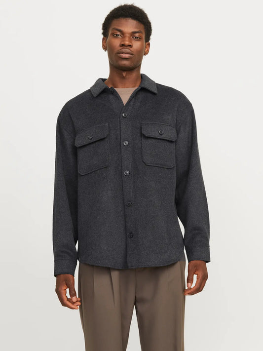 JACK & JONES GIACCA CAMICIA "JJEBRADLEY" RELAXED FIT - Col. nero