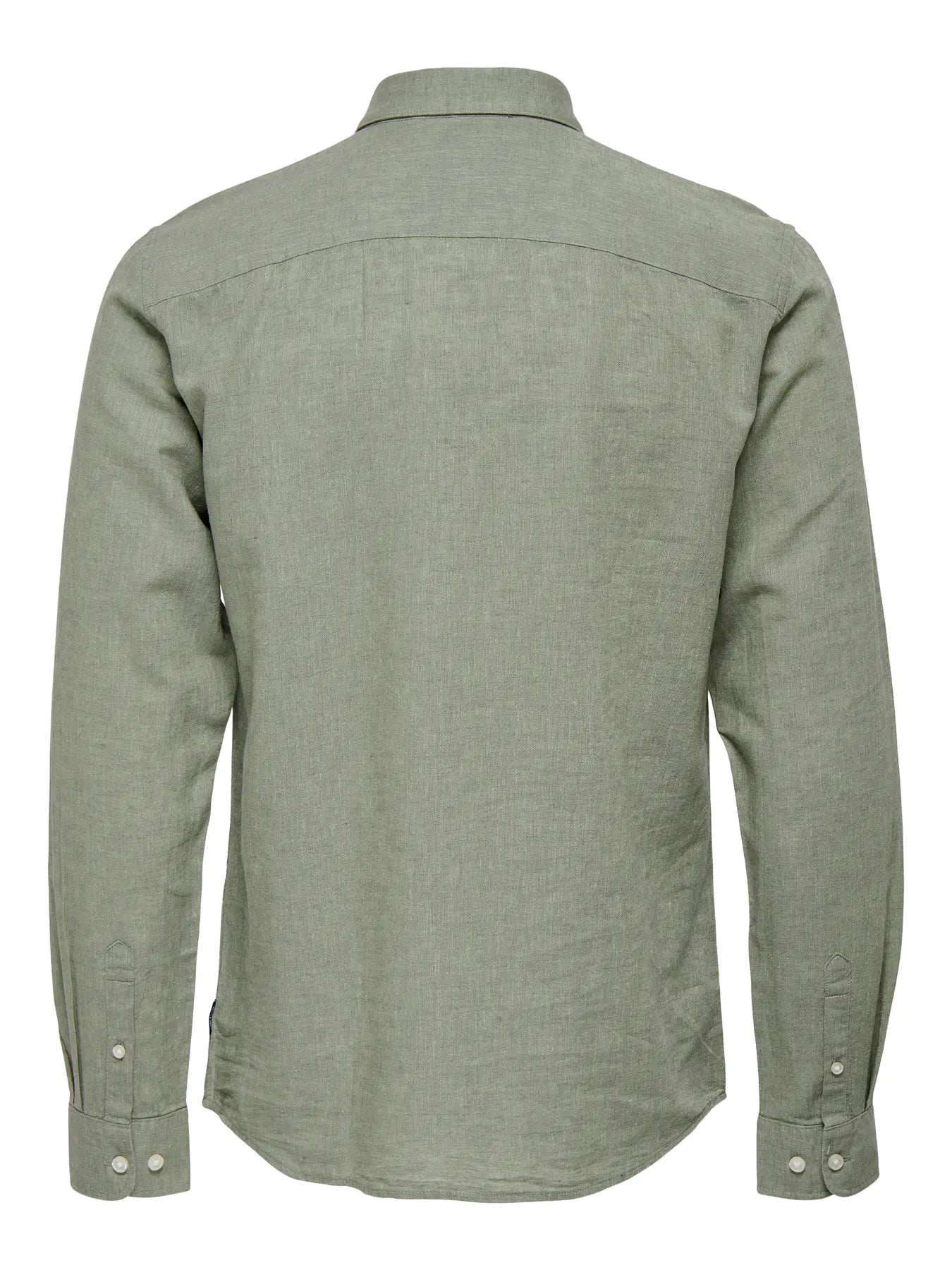 CAMICIA IN MISTO LINO SLIM FIT - col. Verde Acqua