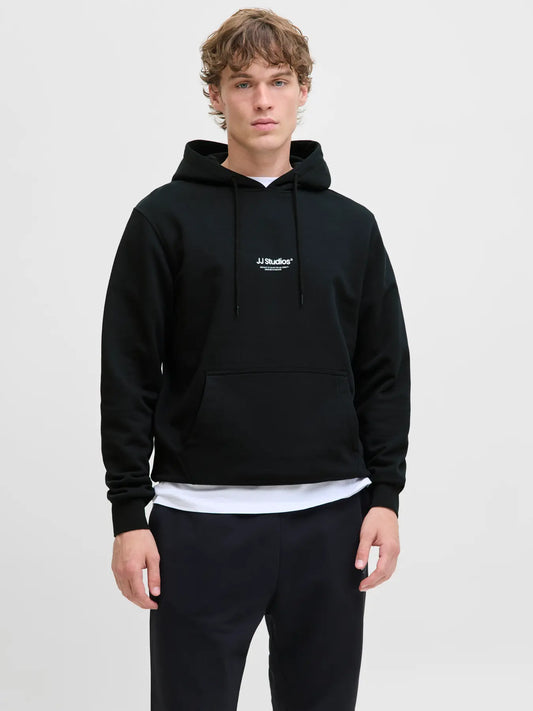JACK & JONES FELPA CON CAPPUCCIO "JJESOHO" - Nero