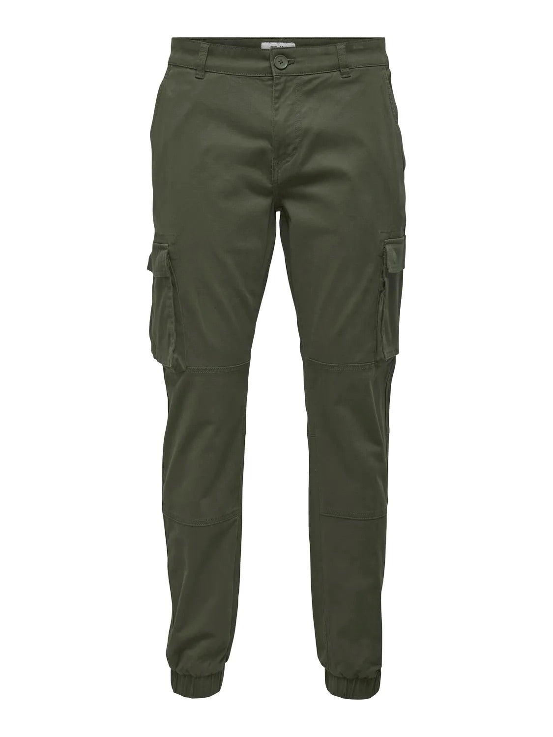 ONLY & SONS PANTALONI CARGO CON TASCHE LATERALI - Col. verde