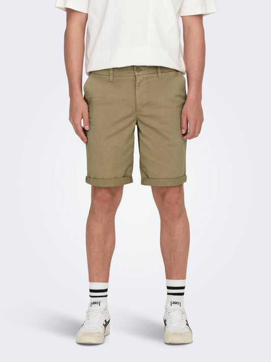 ONLY & SONS PANTALONCINI CHINO - Beige