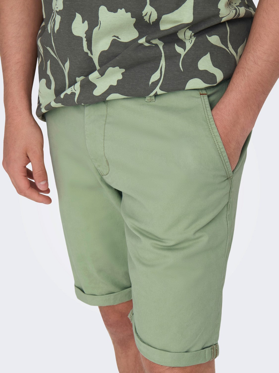 ONLY & SONS PANTALONCINI CHINO - swamp