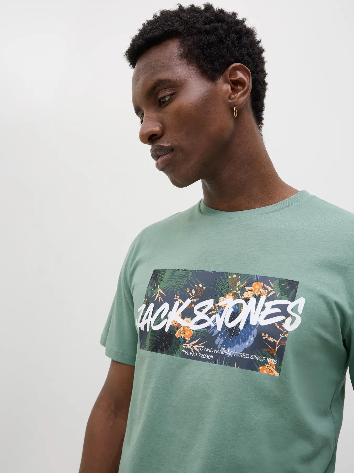 JACK & JONES T-SHIRT SUMMER VIBES - Col. verde acqua