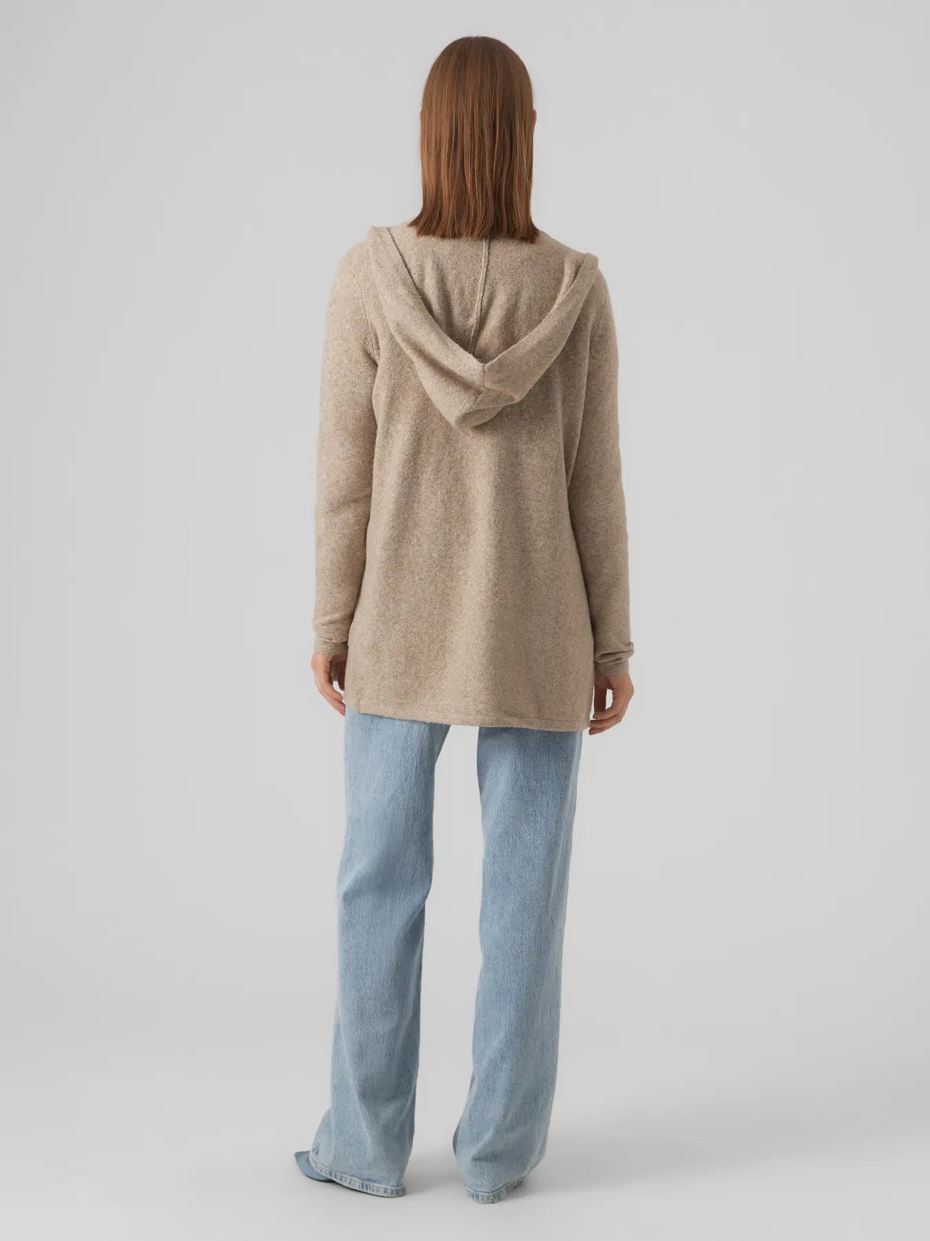 Vero Moda - Cardigan Open Hood 'VMDOFFY' - Sepia