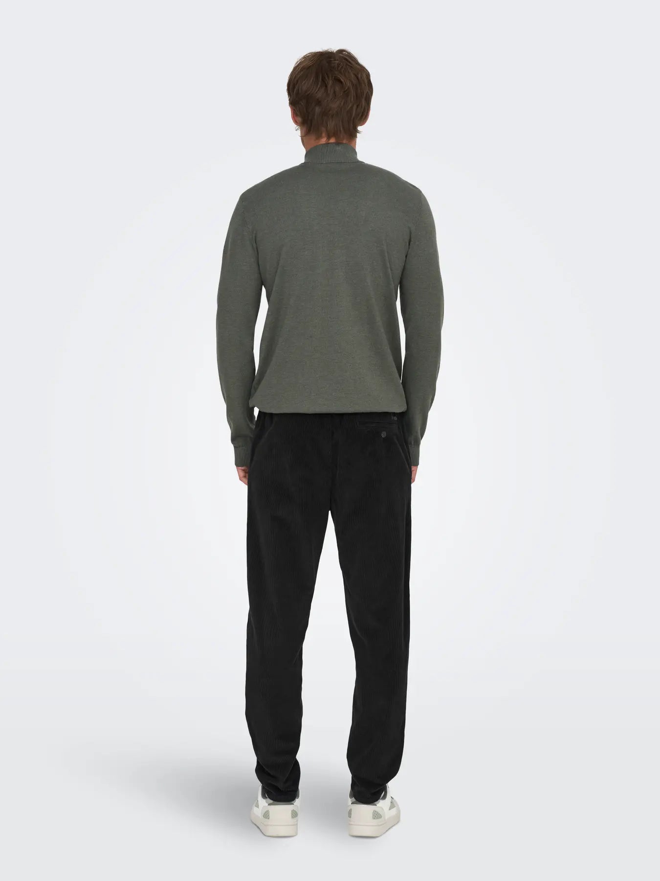 ONLY & SONS PANTALONE IN VELLUTO A COSTE  Col. Nero