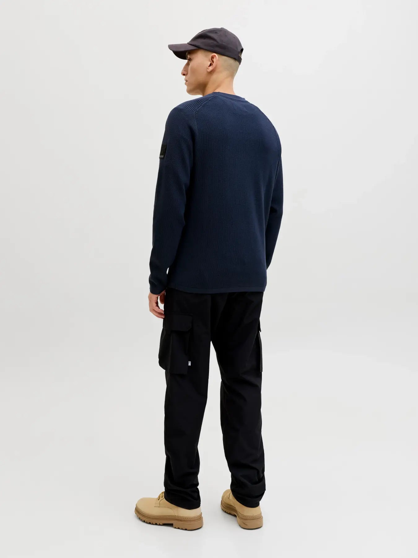 JACK & JONES MAGLIONCINO BEDGE "JCOFUSION" - Col. blu