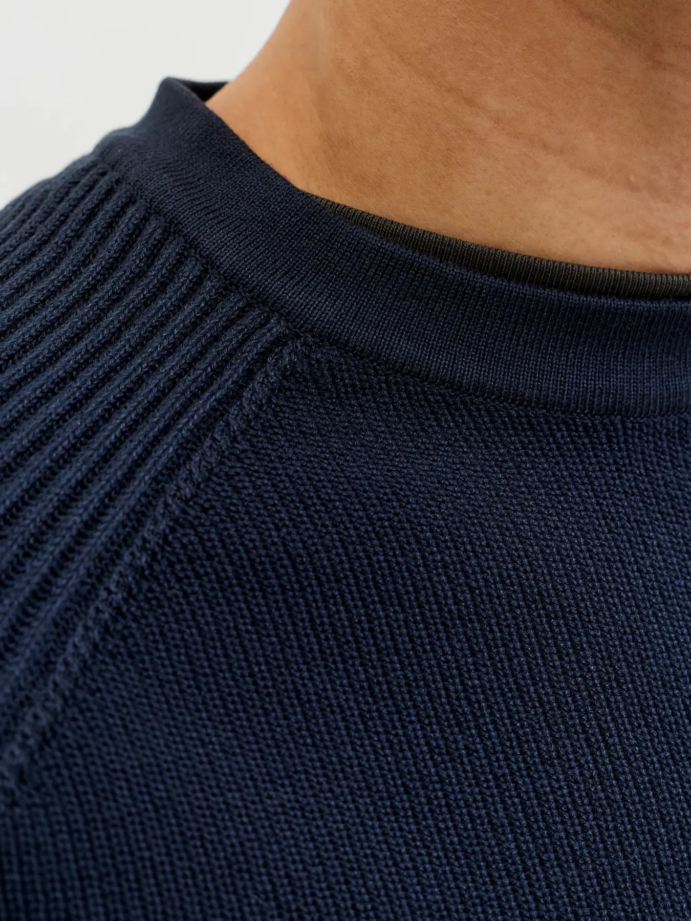 JACK & JONES MAGLIONCINO BEDGE "JCOFUSION" - Col. blu