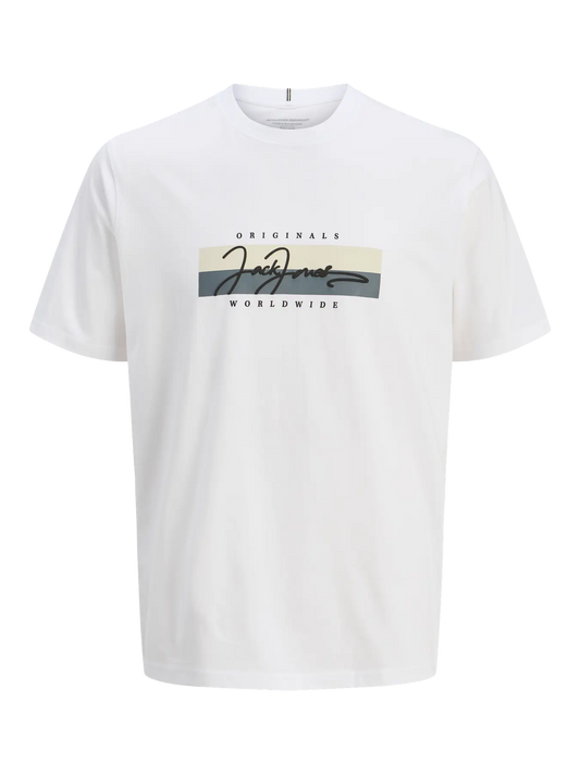 JACK & JONES T-SHIRT CON LOGO PICCOLO - Col. Bianco