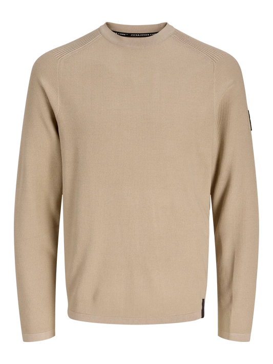 JACK & JONES MAGLIONCINO BEDGE "JCOFUSION" - Col. beige
