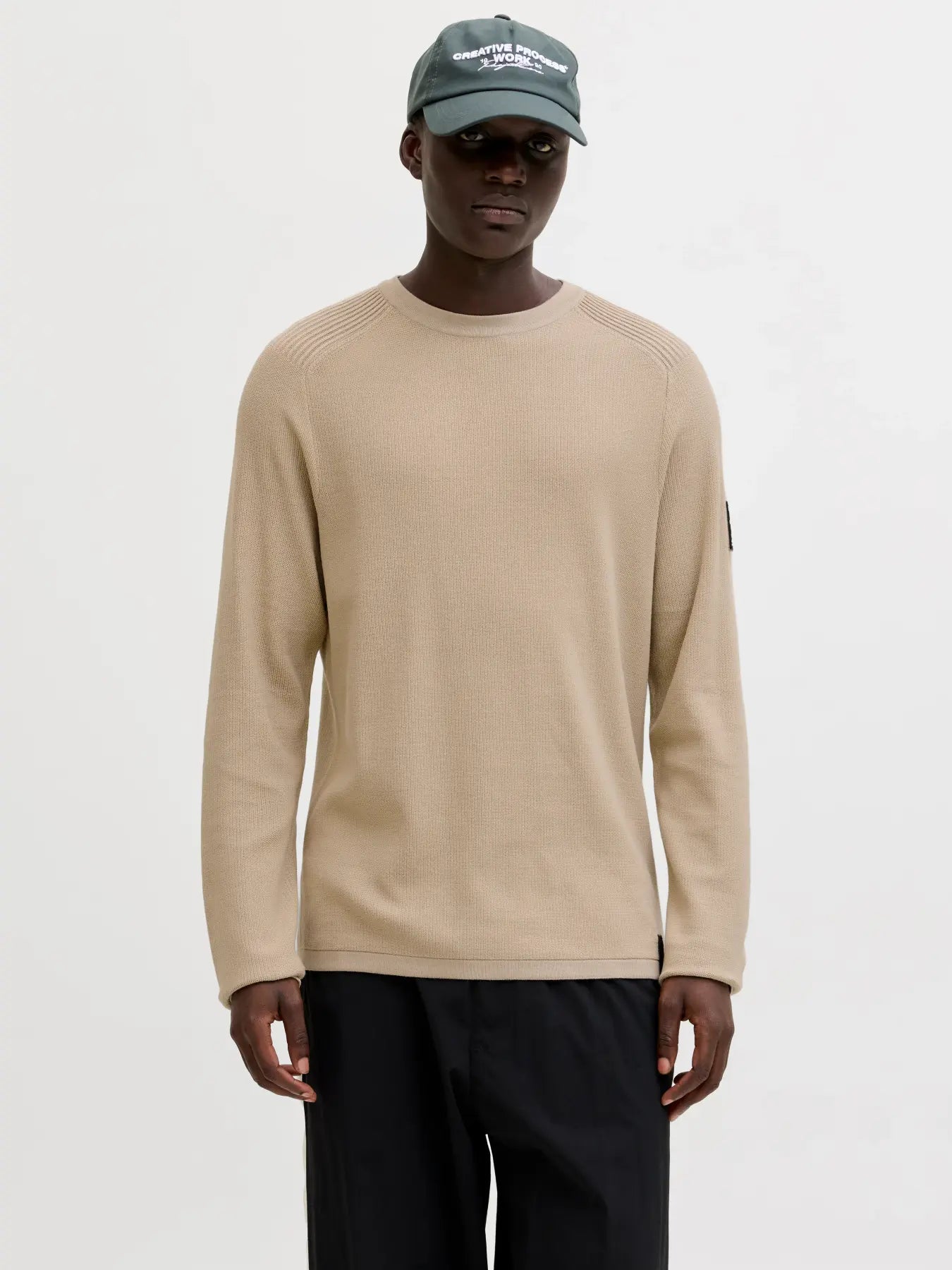 JACK & JONES MAGLIONCINO BEDGE "JCOFUSION" - Col. beige