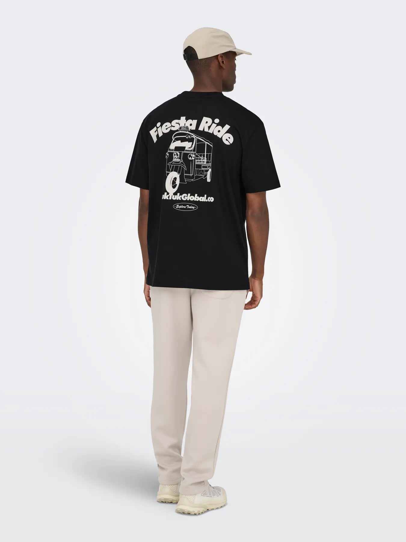 ONLY & SONS T-SHIRT FIESTA RIDE - Col. nero