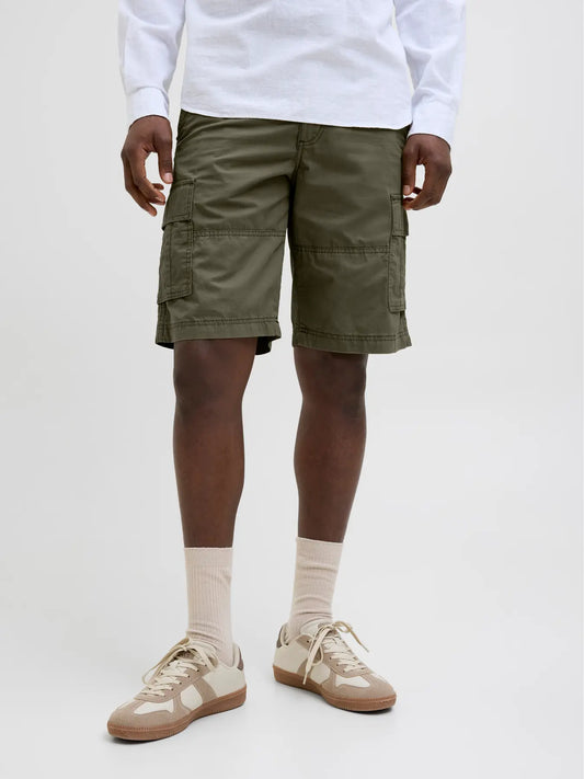 JACK & JONES BERMUDA CARGO - col. Verde oliva