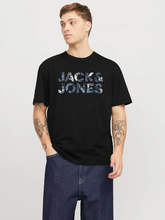 JACK & JONES T-SHIRT SUMMER VIBES - Col.nero