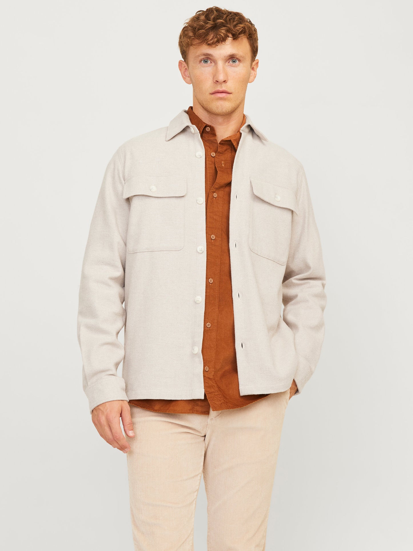 JACK & JONES GIACCA CAMICIA PREMIUM - Col. Beige