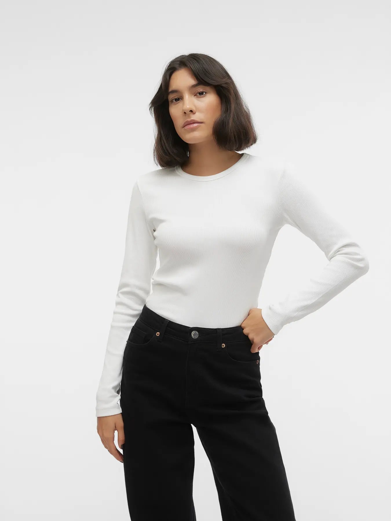 Vero Moda MCHLOE - Maglietta a manica lunga - col.bianco