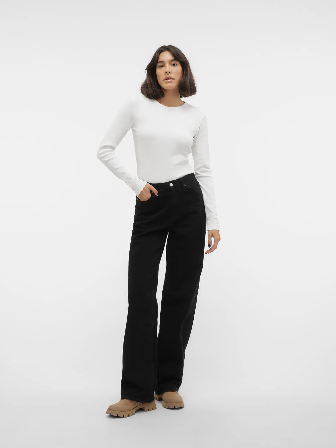 Vero Moda MCHLOE - Maglietta a manica lunga - col.bianco