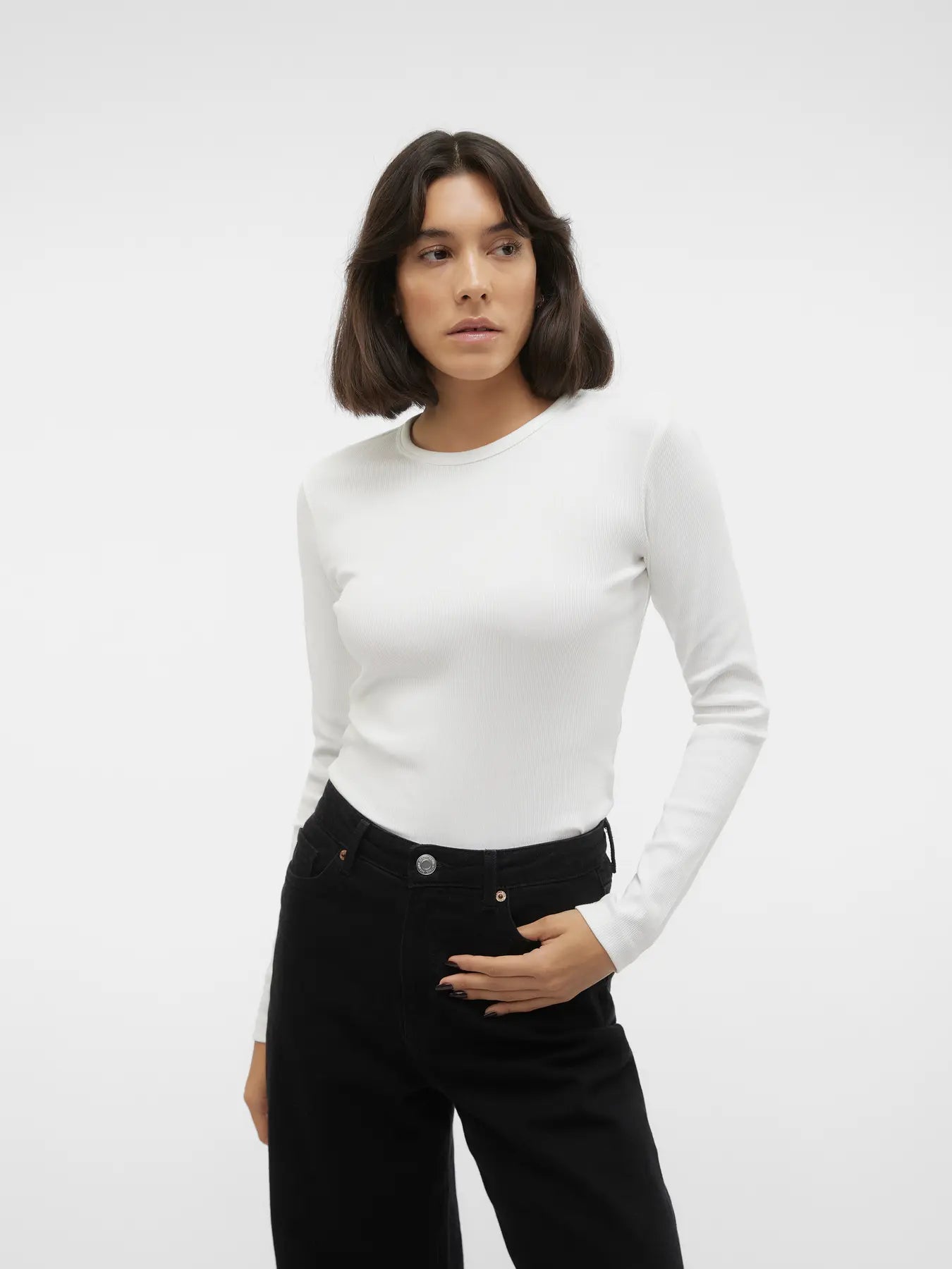 Vero Moda MCHLOE - Maglietta a manica lunga - col.bianco
