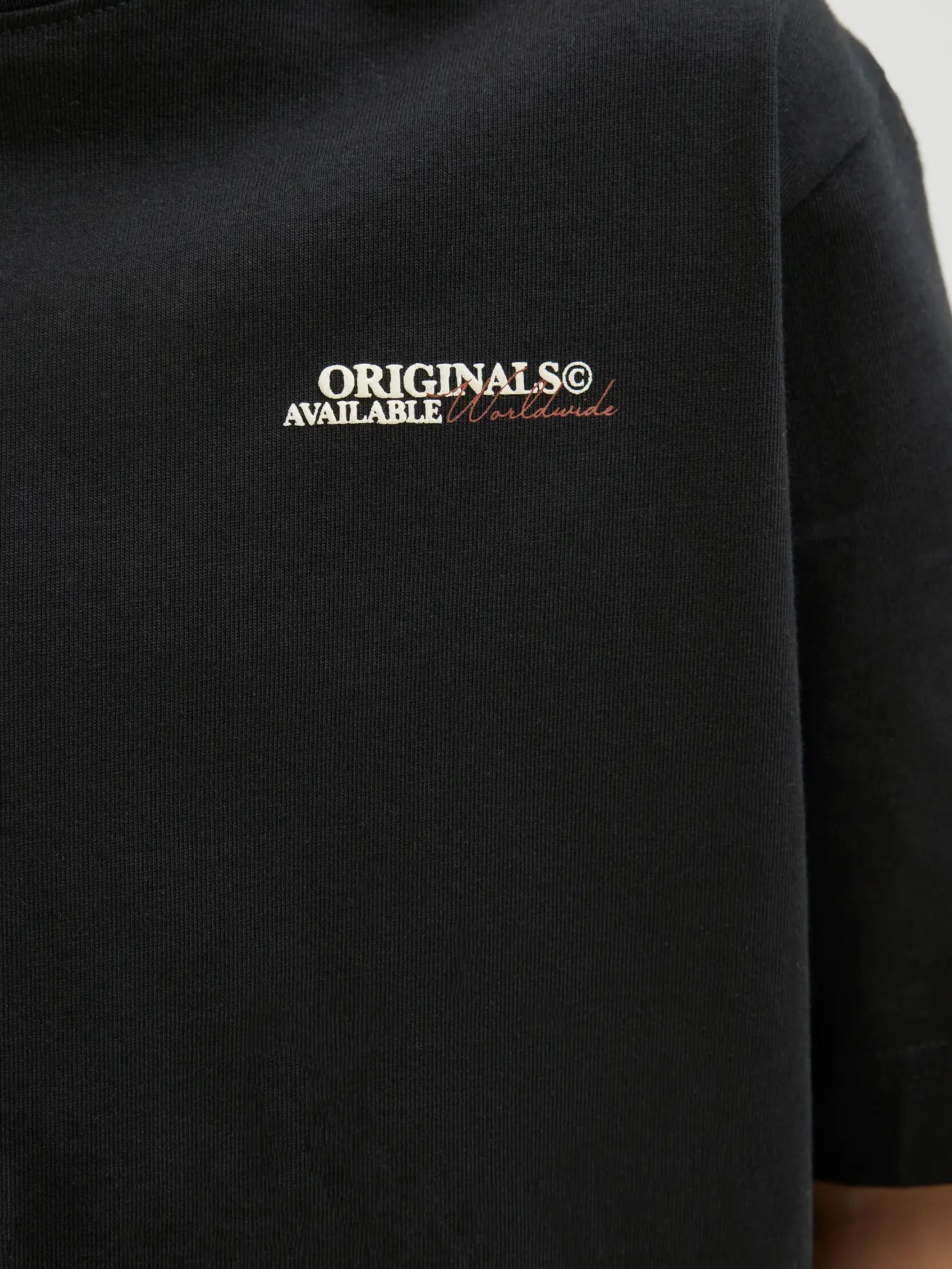 JACK & JONES JUNIOR T-SHIRT ORIGINALS WORLDWIDE - Col. nero