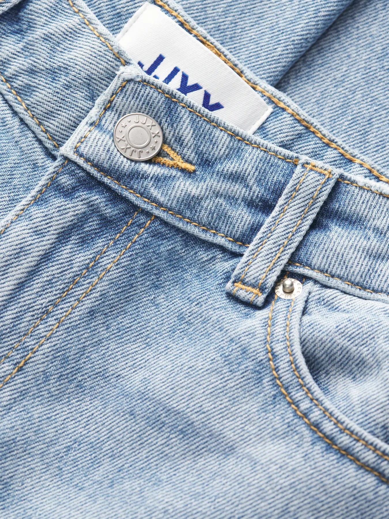 JJXX JXTOKYO con risvolto - Wide Leg - light blue denim