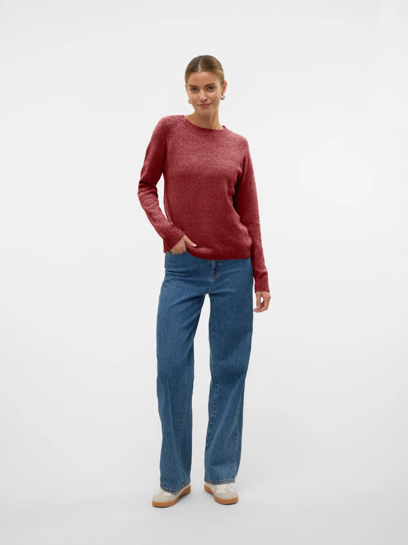 Vero Moda - Maglione VMDOFFY - Syrah White Melange